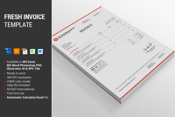 Fresh Invoice Template: Elevate Your Branding Effortlessly
