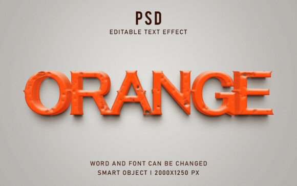 Juicy Orange Text Effect: A Fresh PSD for Your Designs