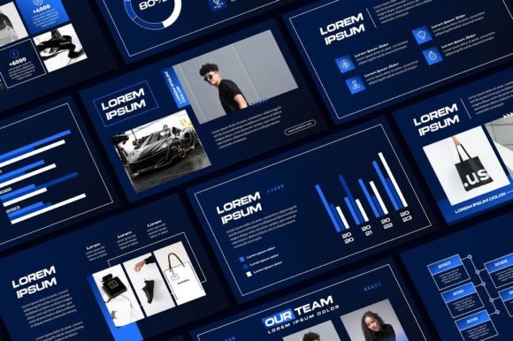 Modern Blue Powerpoint Template: A Designer's Guide to Sky Creation's Aesthetic