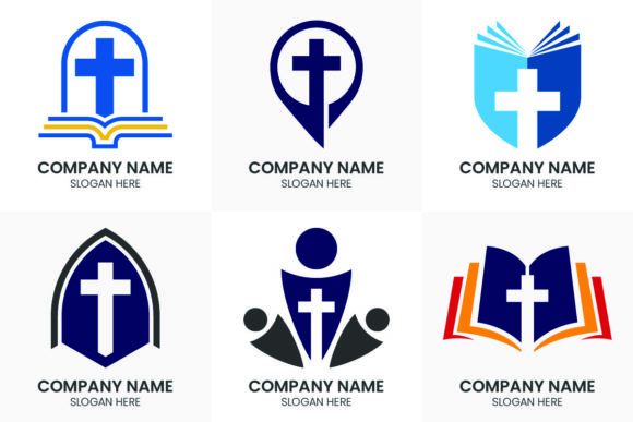 Modern Church Logo & Christian Symbol Design Set
